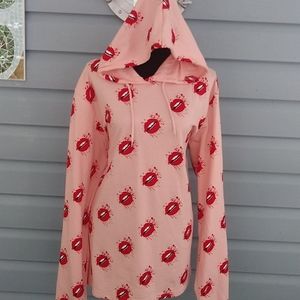 NWT on fire lips hoodie sweatshirt size 2X